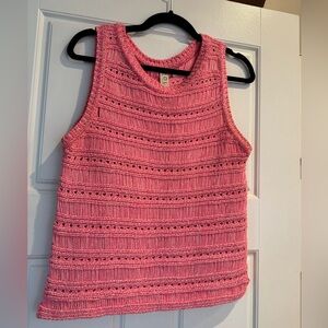 Anthropologie Dolan Pink Crochet Top. Size small